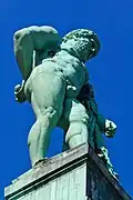Closeup of Hercules statue