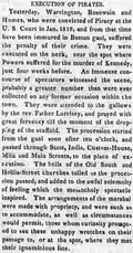 Description of procession of pirates from jail to place of execution, 1820