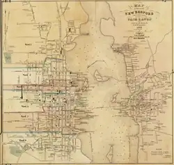 Map of New Bedford, 1851