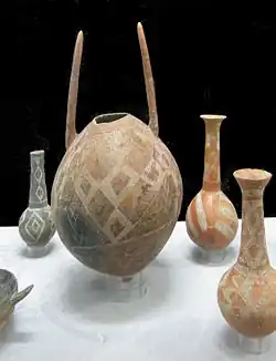 Image 39Red-polished ceramics from Enkomi, 1900–1725 BC. St. Barnabas Archaeological Museum, Salamis, Cyprus (from History of Cyprus)