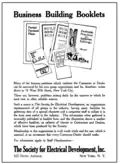Society for Electrical Development Advertisement of resources available to electric industry 1921