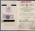 1938 Italian regular passport changed during the war to a SERVICE passport