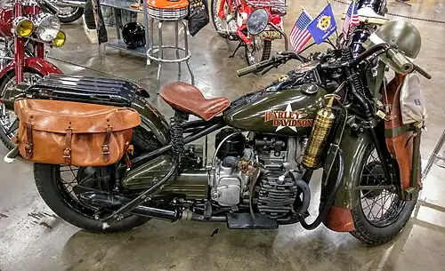 1942 Harley-Davidson XA on display at the California Automobile Museum