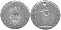 1953 Vatican City 1 lira.png