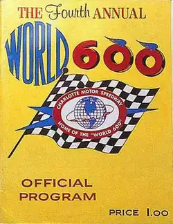1963 World 600 program cover