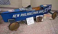 1969 New Philadelphia, Ohio Champion Jeff Bitticker's car on display