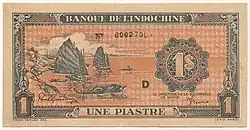 1 piastre (Indochina), 1942-1945