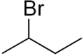 Skeletal formula of 2-bromobutane