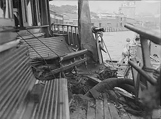 Kiandra after a collision with the Curl Curl, Sydney, 1 May 1930