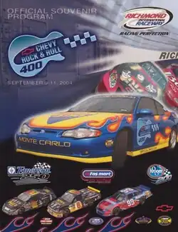 The 2004 Chevy Rock and Roll 400 program cover.