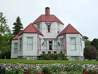 The Hexagon House in Harbor Springs, Michigan, designed and built by Shay.