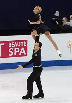 Tatiana Volosozhar and Stanislav Morozov at the 2009 European Championships