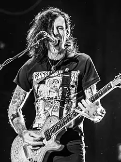 Martucci performing with Stone Sour in 2018