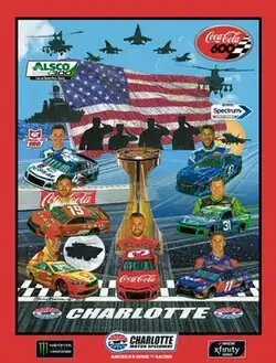 2018 Coca-Cola 600 program cover, with artwork by NASCAR artist Sam Bass.