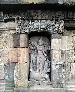A murti of Durga Mahisasuramardini in northern niche