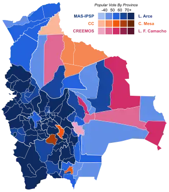 Vote strength by province.