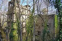 Crusher building seen from the slope tips.