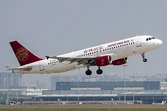 A Juneyao Air Airbus A320-200 in 2024
