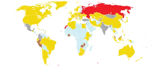Map displaying countries that won medals during 2024 Summer Olympics
