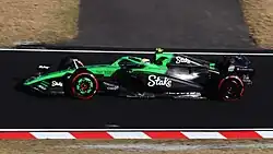 Bortoleto driving the Kick Sauber C45 at the 2025 Japanese Grand Prix