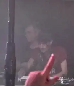 Darren Emerson (left) performing with Danny Howells (right) in 2017