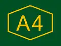 A4 Motorway shield}}