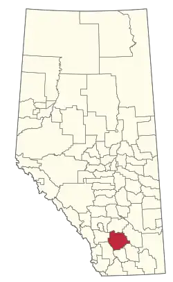 Location within Alberta