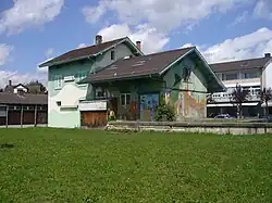 The former station building in 2010, 30 years after the last train