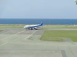 View from passenger lounge of ANA Airbus A320