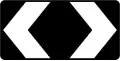 (D4-V108) Bidirectional chevron hazard marker (used in Victoria)