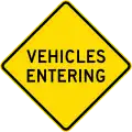 (MR-WDO-7) Vehicles Entering (used in Western Australia)