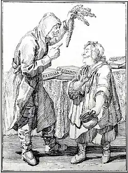 Monk with a Carrot and a Woman with a Chamber Pot