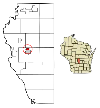 Location of Friendship in Adams County, Wisconsin.