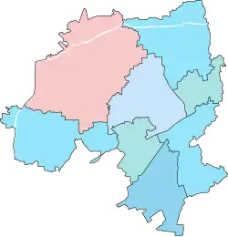Administrative map of Linping District