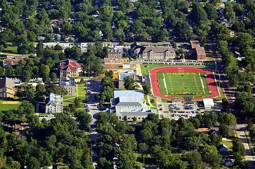 Aerial view of the Ottawa campus