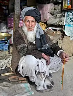 Image 36An Afghan man with a tasbih (from Culture of Afghanistan)