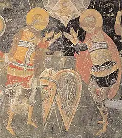 Frescoes of Saints Theodore Tiron and Theodore Stratelates