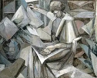 Albert Gleizes, 1910, La Femme aux Phlox (Woman with Phlox), oil on canvas, 81 x 100 cm, Museum of Fine Arts, Houston. Exhibited in Room 41, Salon des Indépendants 1911, Armory Show 1913