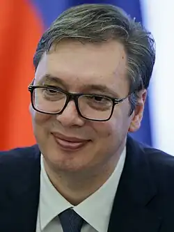 A photo of Aleksandar Vučić in June 2019