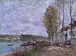 Overcast Day at Saint-Mammès, Alfred Sisley, c. 1880