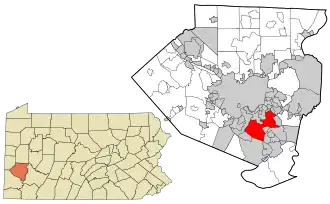 Location in Allegheny County and the U.S. state of Pennsylvania.