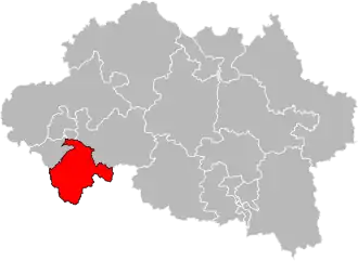 Situation of the canton of Montluçon-3 in the department of Allier
