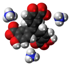 Space-filling models of the ions in aluminon