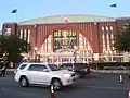 Western entrance of American Airlines Center before game 3 of the 2019 Stanley Cup playoffs between the Dallas Stars and the Nashville Predators