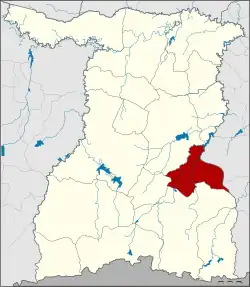 District location in Surin province