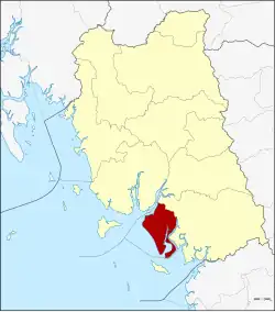 District location in Trang province
