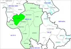 Location of An Thạnh in Bình Dương province