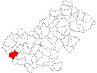 Location in Satu Mare County