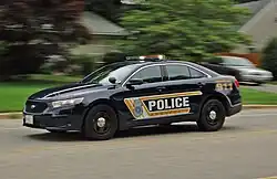 Annapolis Police Department vehicle responding to a call.