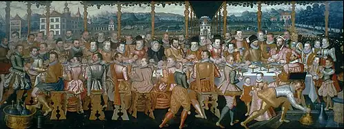 Banquet of the Hohenems family, by Anton Boys, 1578
